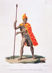 Îles Sandwich : Un bureau du roi en costume d